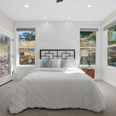 Primary Bedroom Elegant With Amazing Interior And Exterior View